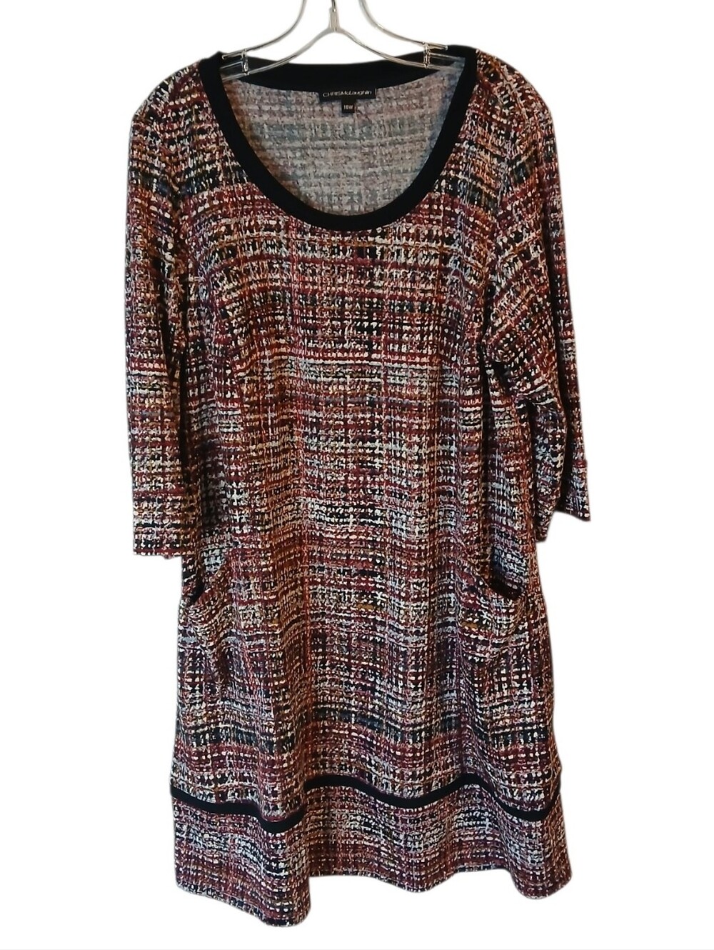 Chris McLaughlin Dress with Pockets And Black Trim Size 16W